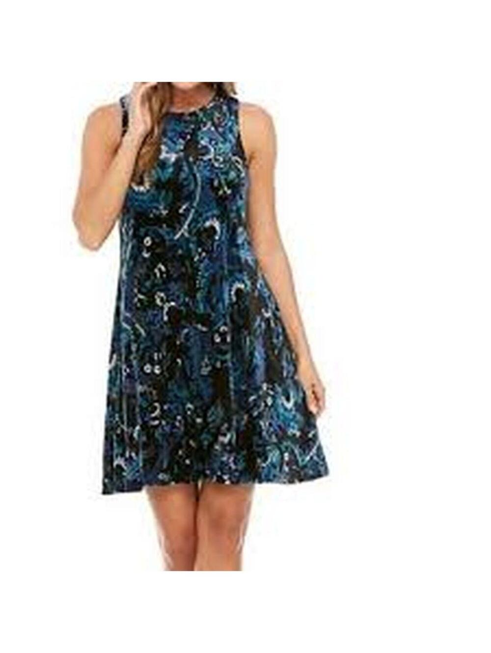 Nine West Women's Black and Blue Work-dress
